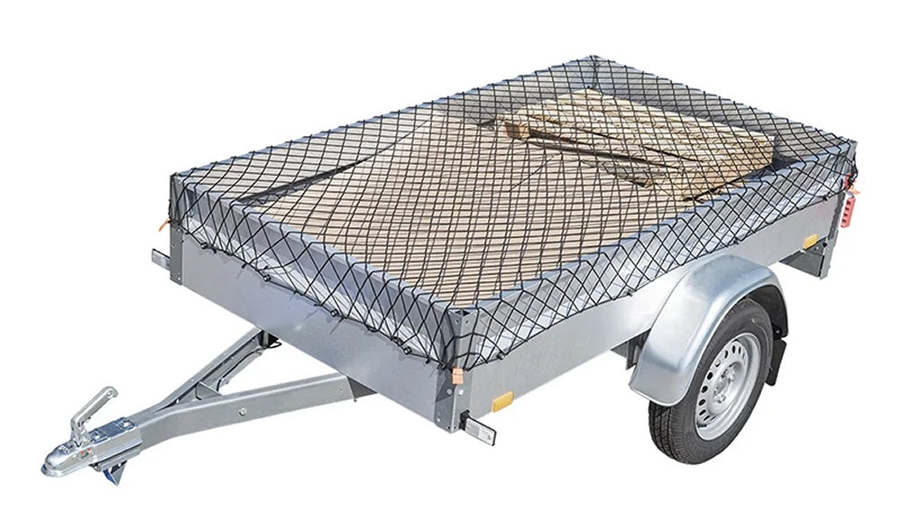 ProPlus 340796V02 Ladungssicherungsnetz Anhängernetz Stretch 2,5 x 4,0m mit GUMMIZUG