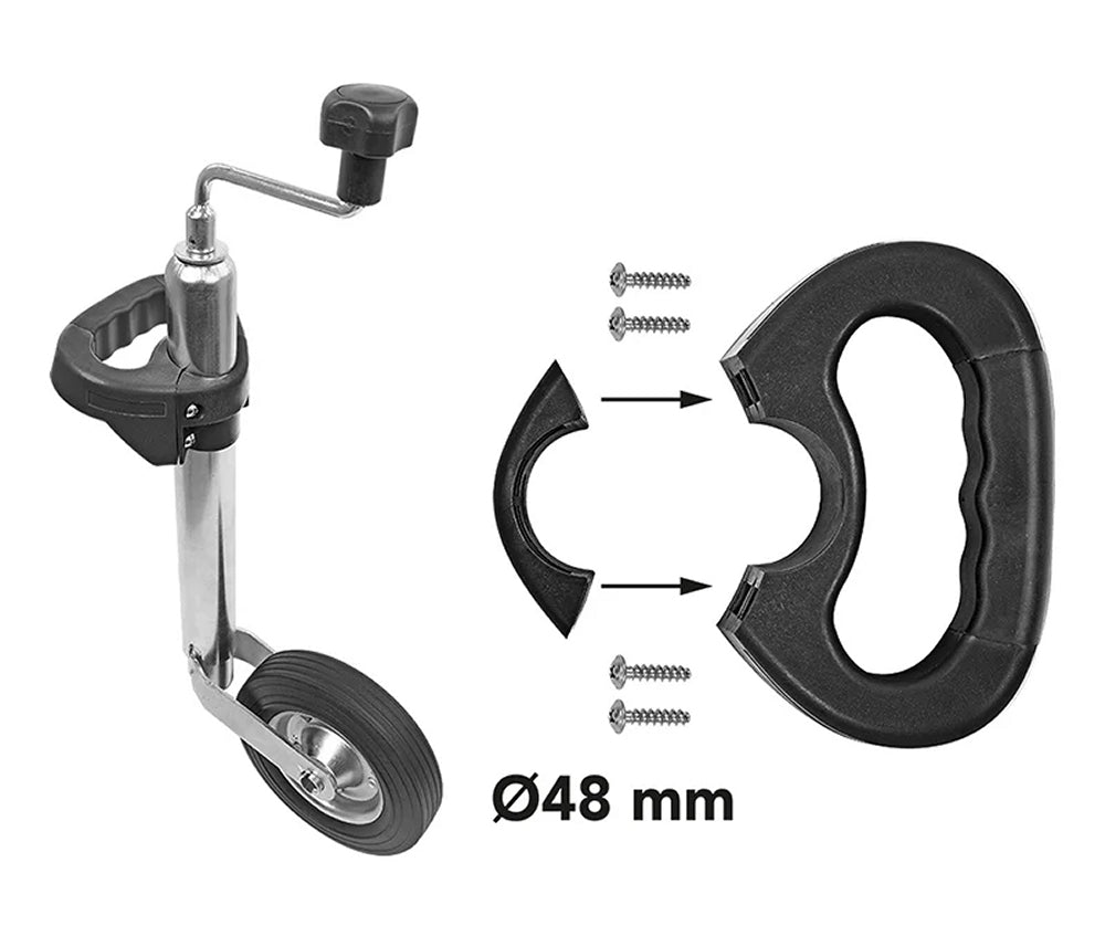 ProPlus 341501HGBK Rangiergriff für Stützrad Schwarz mit Ø48mm Rangierhilfe
