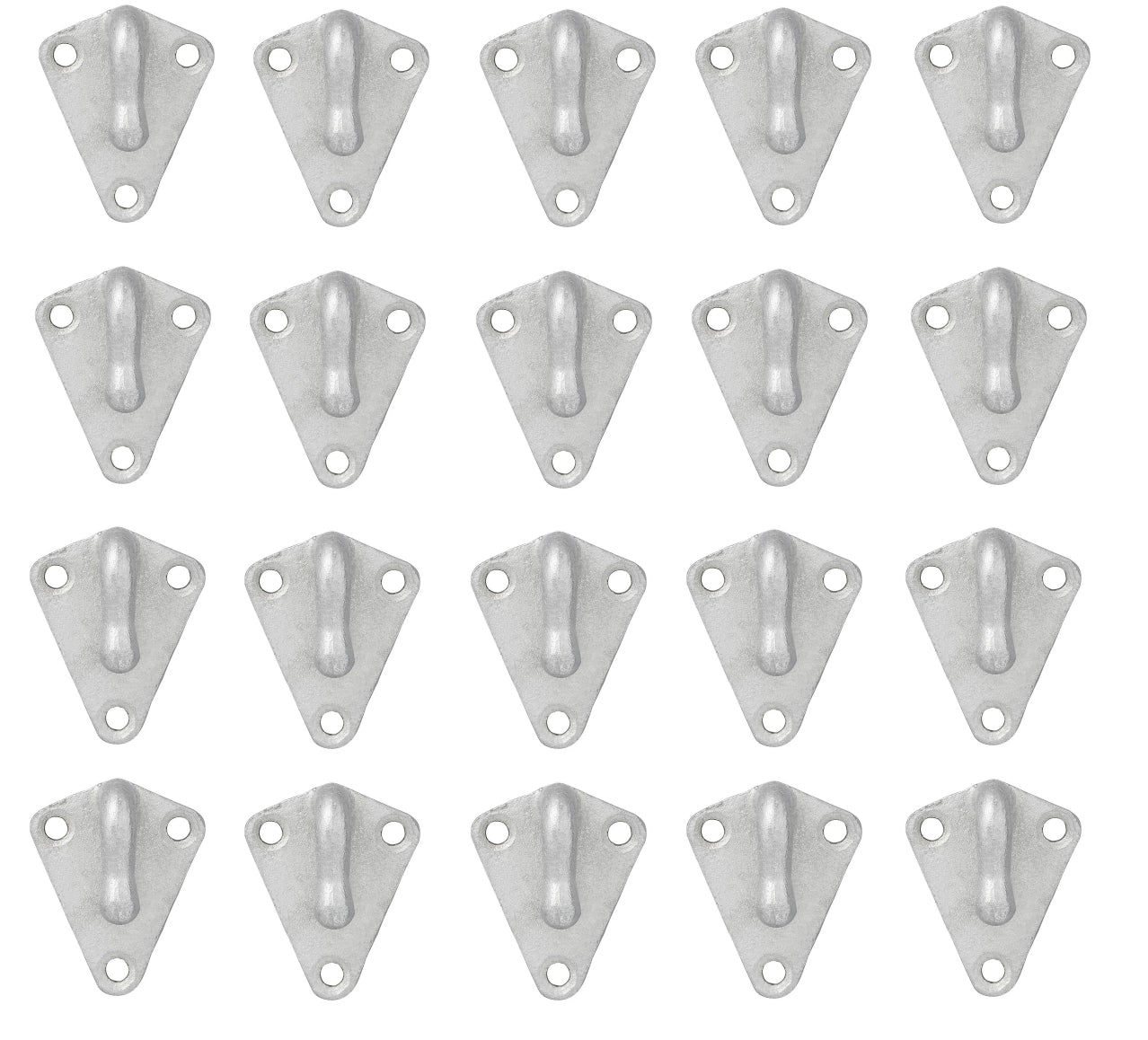 ProPlus 342151 20 x Dreiloch Planenhaken Planenbefestigung Anhängernetz Haken feuerverzinkt