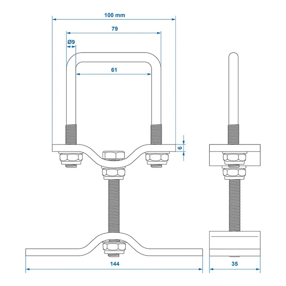 ProPlus 342642 Ersatzradhalter Set im Blister Reserveradhalter Anhängerzubehör
