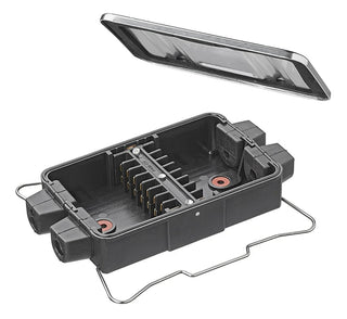 ProPlus 343099V02 Verteilerdose Kunststoff 8 polig Aluminium Deckel