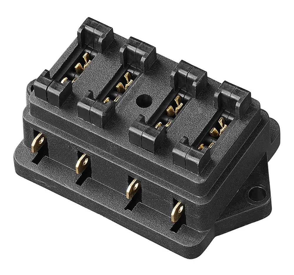 ProPlus 343104 Verteilerdose Verteilerblock 4 fach mit Halter für 4 Flachsicherungen