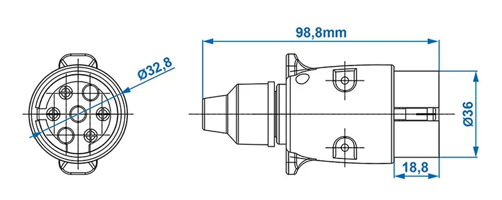 ProPlus 343502 Stecker 7 polig Metall Anhängerstecker