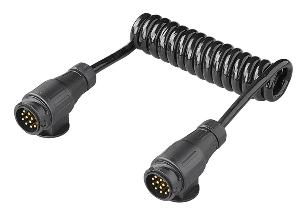 ProPlus 343539V01 Spiralkabel 1,5 Meter aus PVC 13 Adern mit 2 Steckern 13 polig