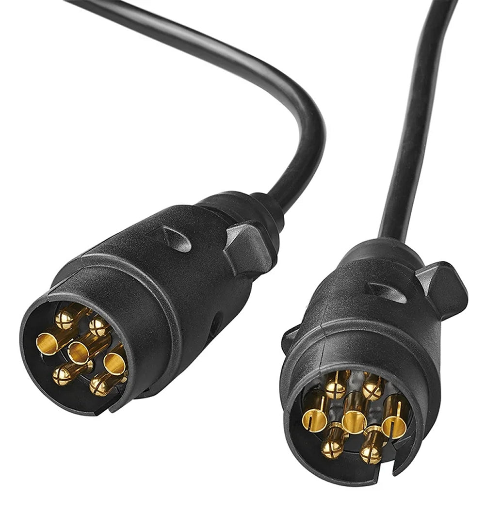 ProPlus 343540 Verlängerungskabel Anhänger 1 Meter aus PVC 2 Stecker 7 polig
