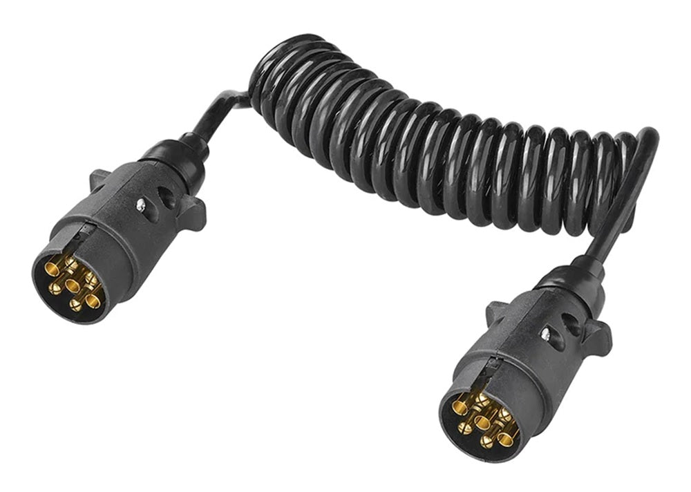 ProPlus 343541V01 Spiralkabel 1,5 Meter aus PVC 7 Adern mit 2 Steckern 7 polig