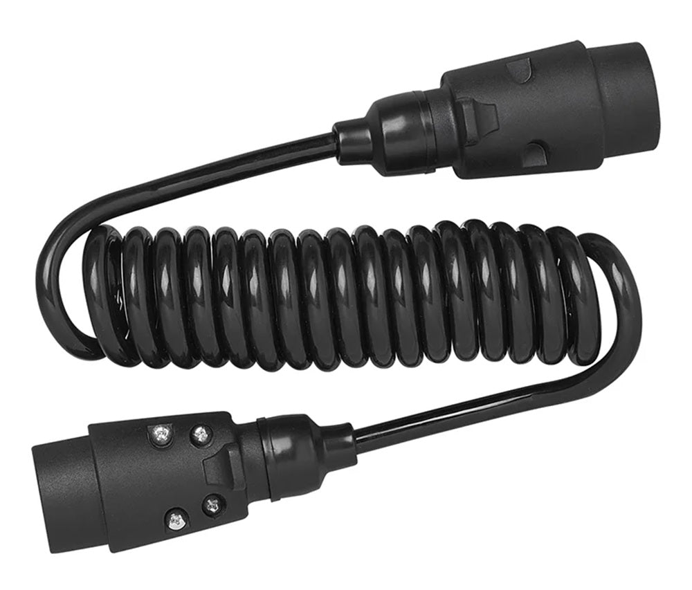 ProPlus 343541V01 Spiralkabel 1,5 Meter aus PVC 7 Adern mit 2 Steckern 7 polig