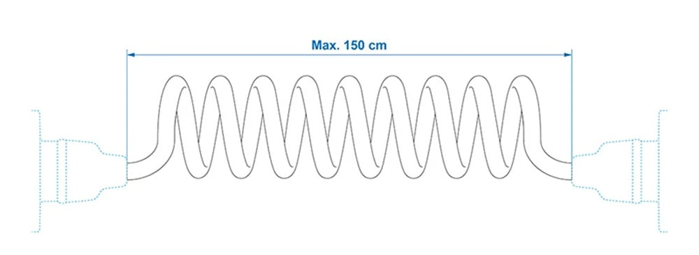 ProPlus 343541V01 Spiralkabel 1,5 Meter aus PVC 7 Adern mit 2 Steckern 7 polig