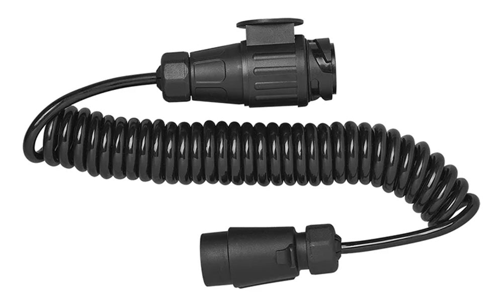 ProPlus 343541V02 Spiralkabel 3 Meter aus PVC mit Stecker 7 polig und Stecker 13 polig