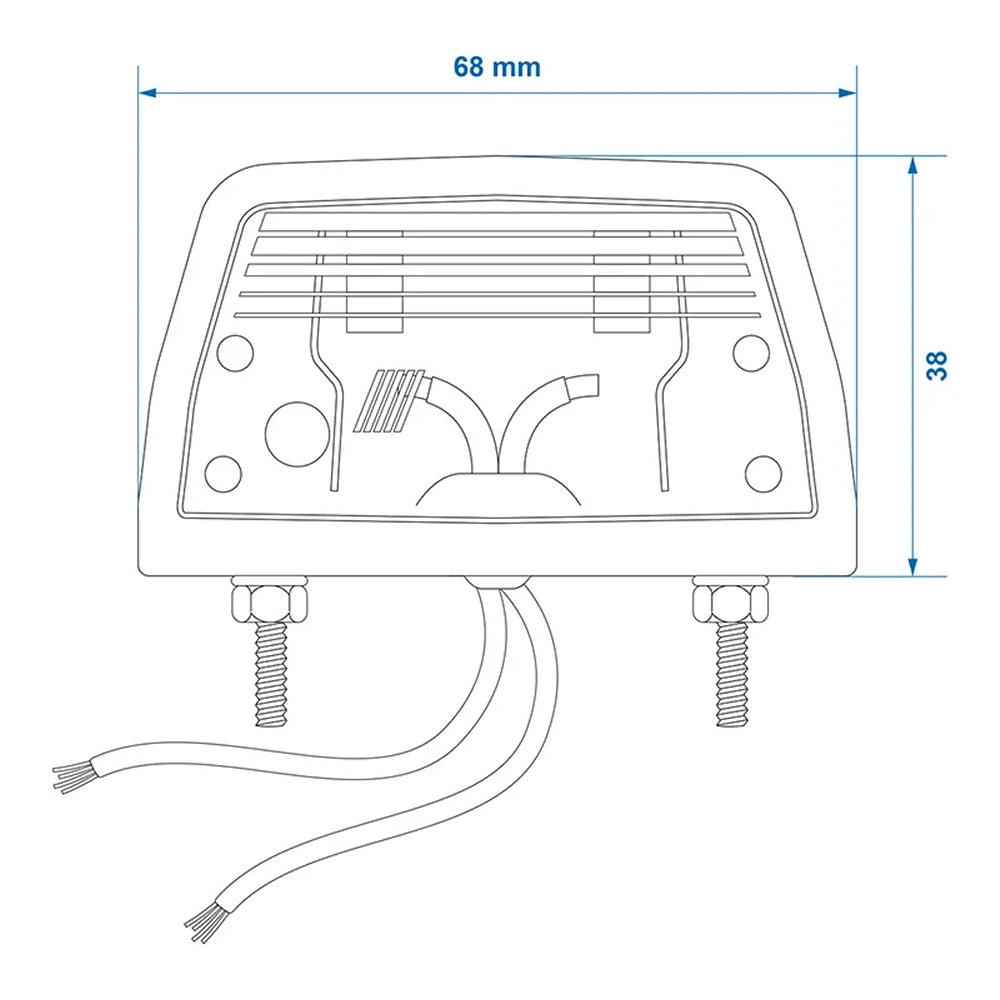 ProPlus 343636 Kennzeichenleuchte 68x38mm für Anhänger Wohnwagen Wohnmobil