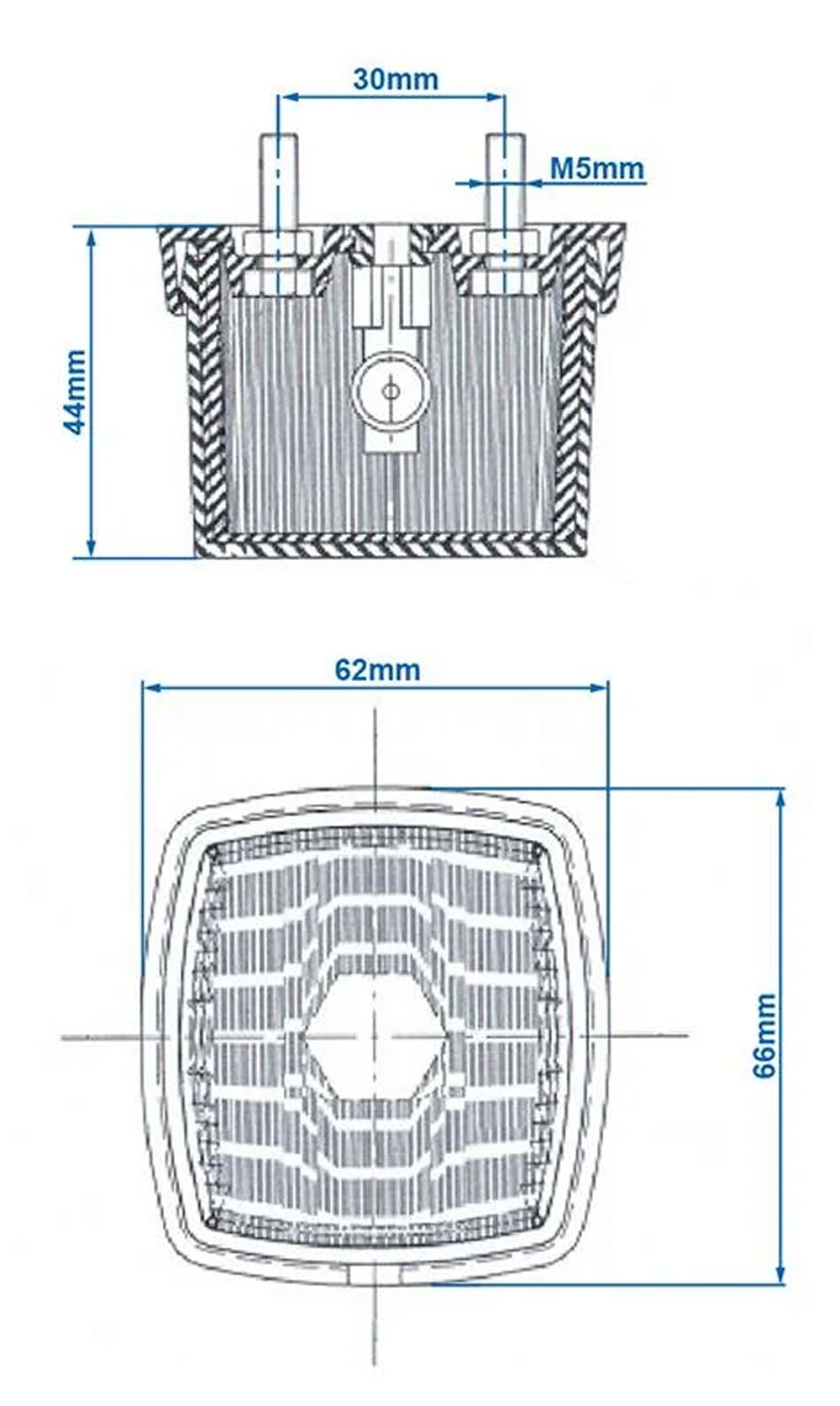 ProPlus 343702 Positionsleuchte weiß 66x62mm mit Rückstrahler für Anhänger