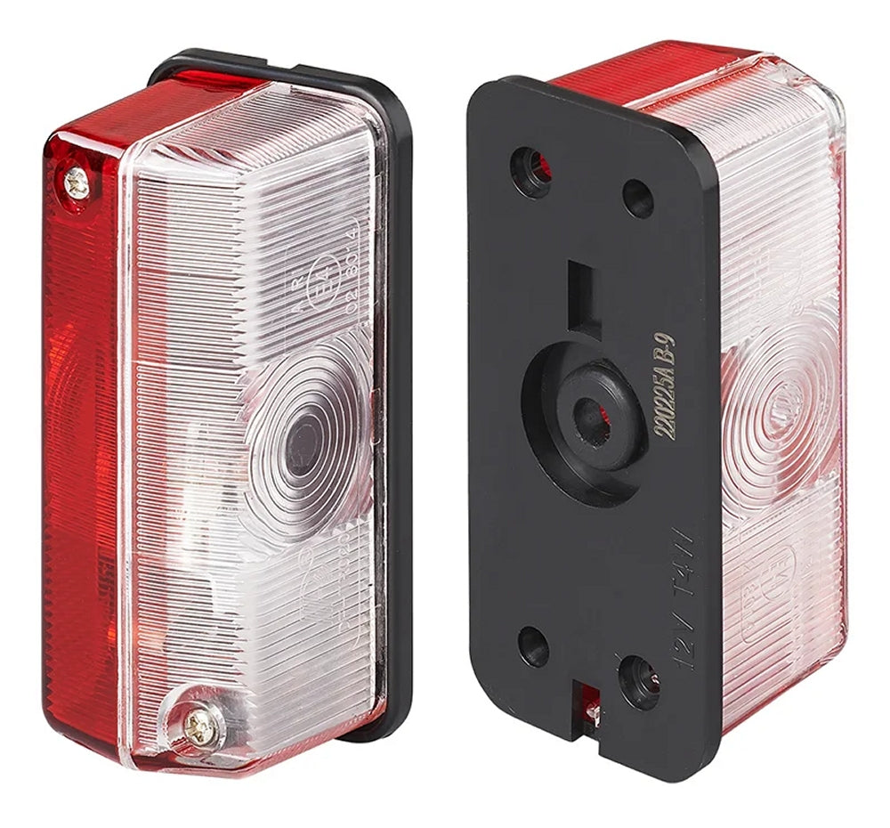 ProPlus 343712 Umrissleuchte rot/weiß 92x42mm für Anhänger Wohnwagen Wohnmobil