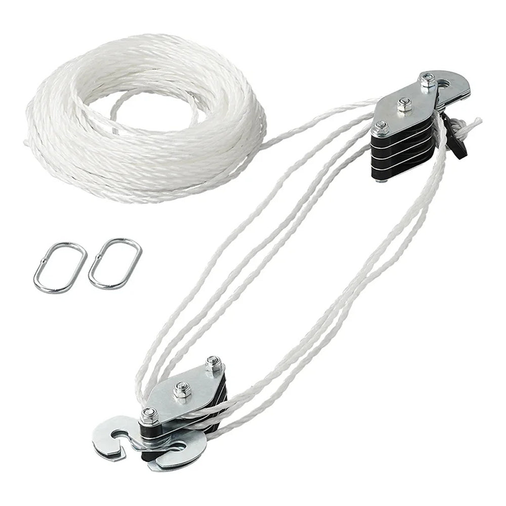 ProPlus 345007 Flaschenzug mit 20 Meter Nylonseil Seilzug