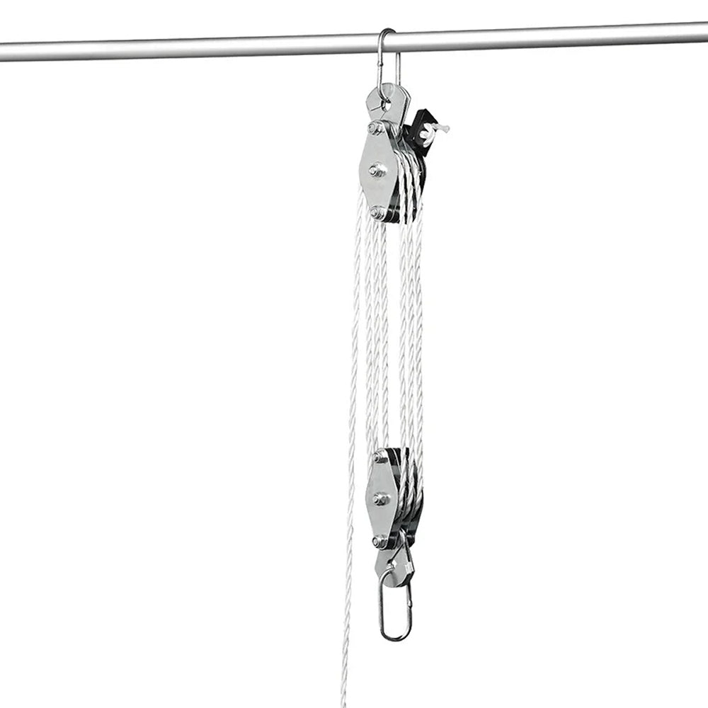 ProPlus 345007 Flaschenzug mit 20 Meter Nylonseil Seilzug
