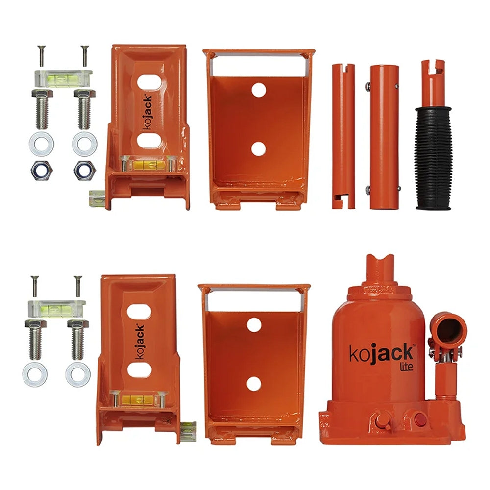 ProPlus 360239V01 Kojack hydraulischer Caravanheber mit Wasserwaage für Doppelachse