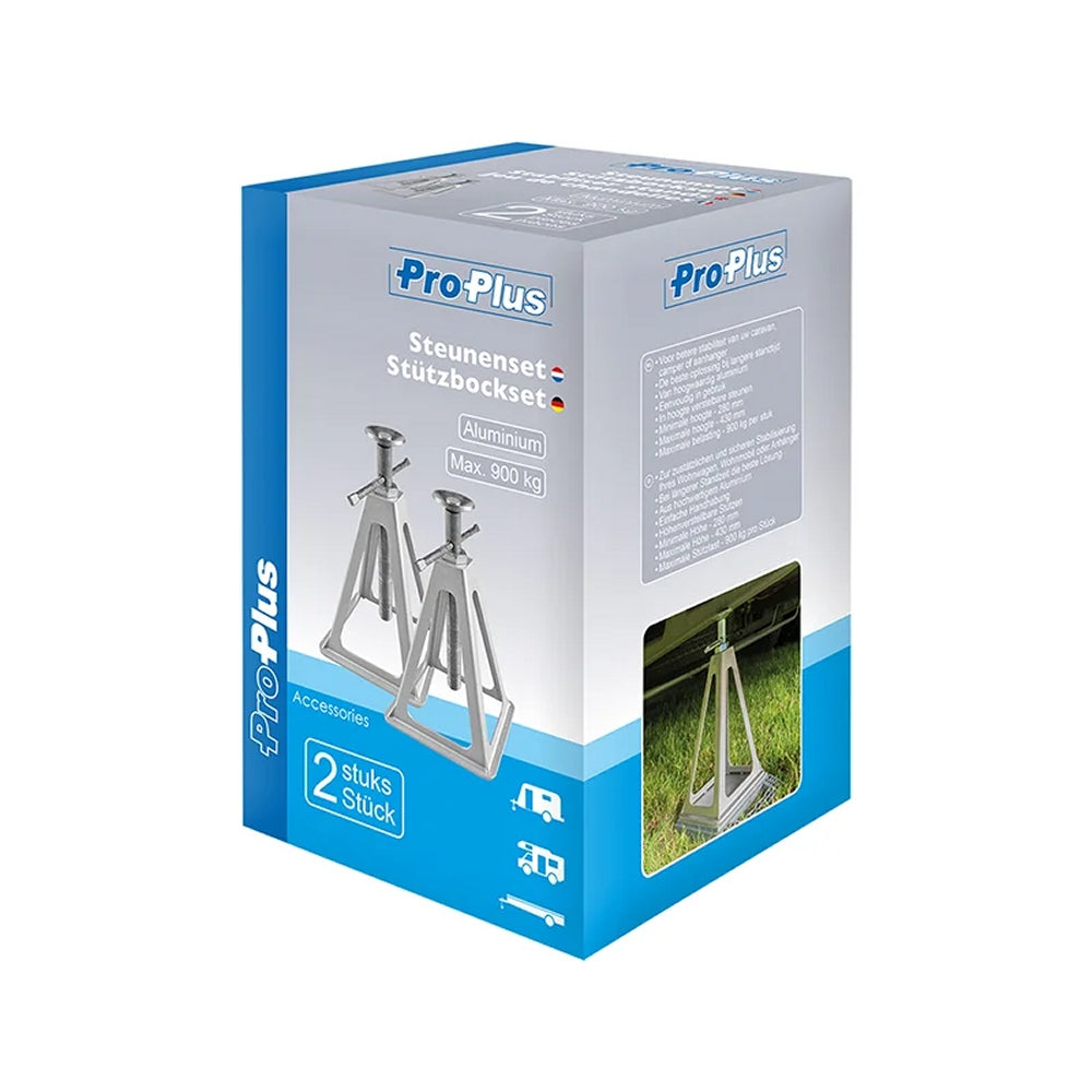ProPlus 360801 2 Stück Stützböcke aus Aluminium Wohnwagen