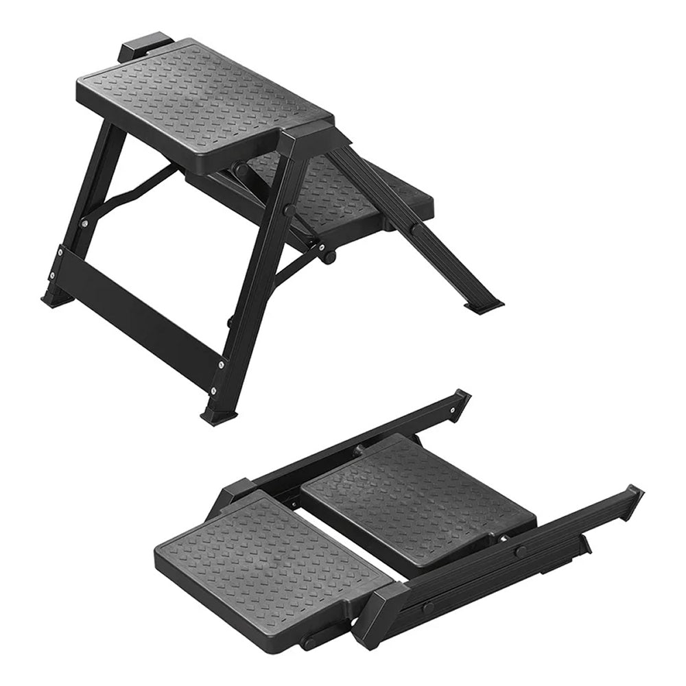 ProPlus 360823V02 Doppeltrittstufe klappbar Aluminium Schwarz 560x470x200/400mm