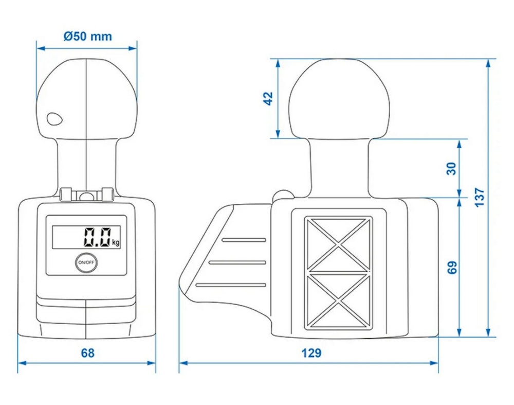 ProPlus 360848 digitale Deichselwaage max. 150 kg Stützlast