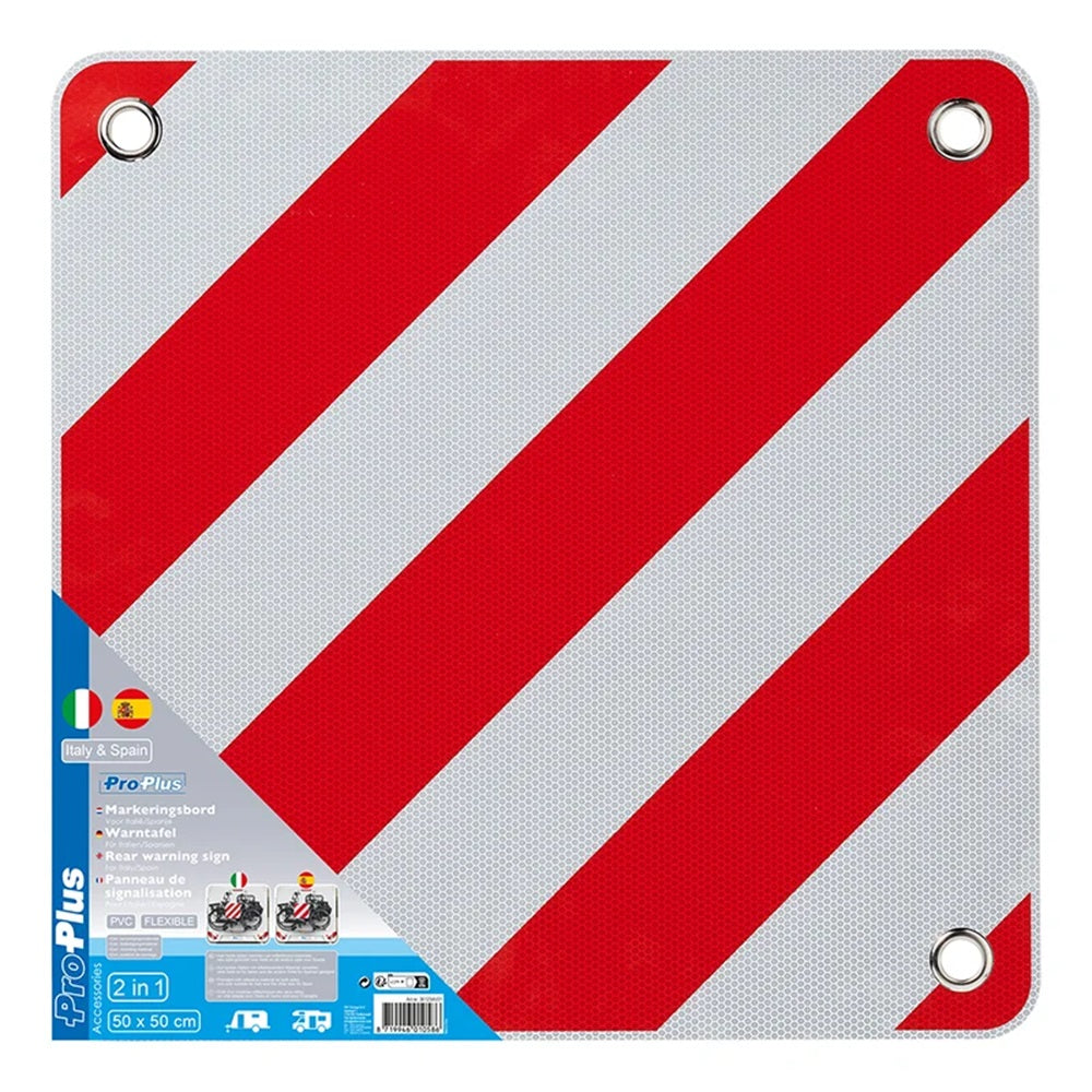 ProPlus 361234V01 Flexible Warntafel 50x50cm für Italien Spanien 2 in 1