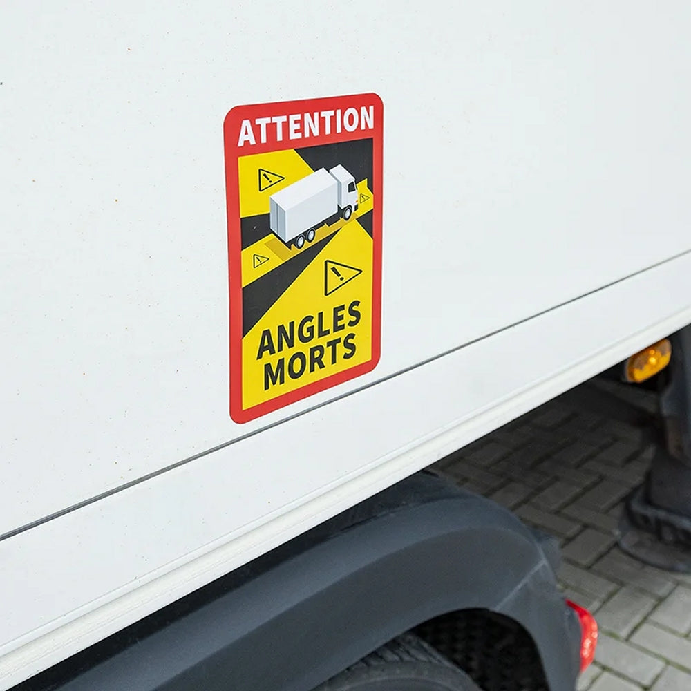 ProPlus 361261 Magnet Aufkleber Warnschild Toter Winkel "Attention Angles Morts!" Lkw für Frankreich