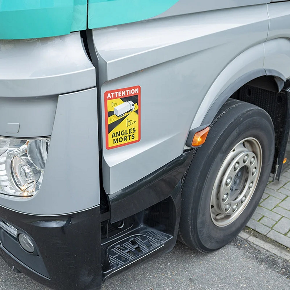 ProPlus 361260 Aufkleber Warnschild Toter Winkel "Attention Angles Morts!" Lkw für Frankreich