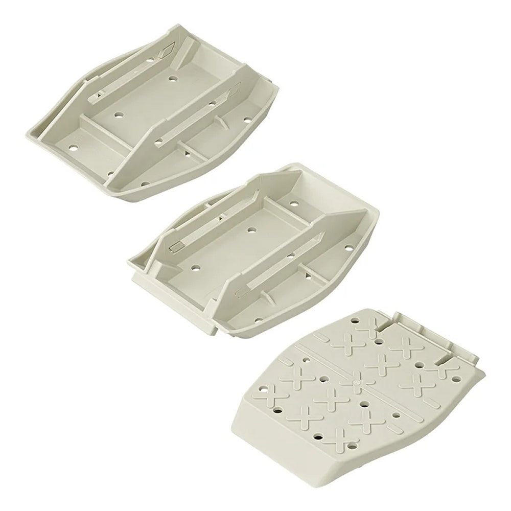 ProPlus 361519 4 Stück Stützplatten mit Feder Unterlegplatten für Eckstützen auf weichem Boden