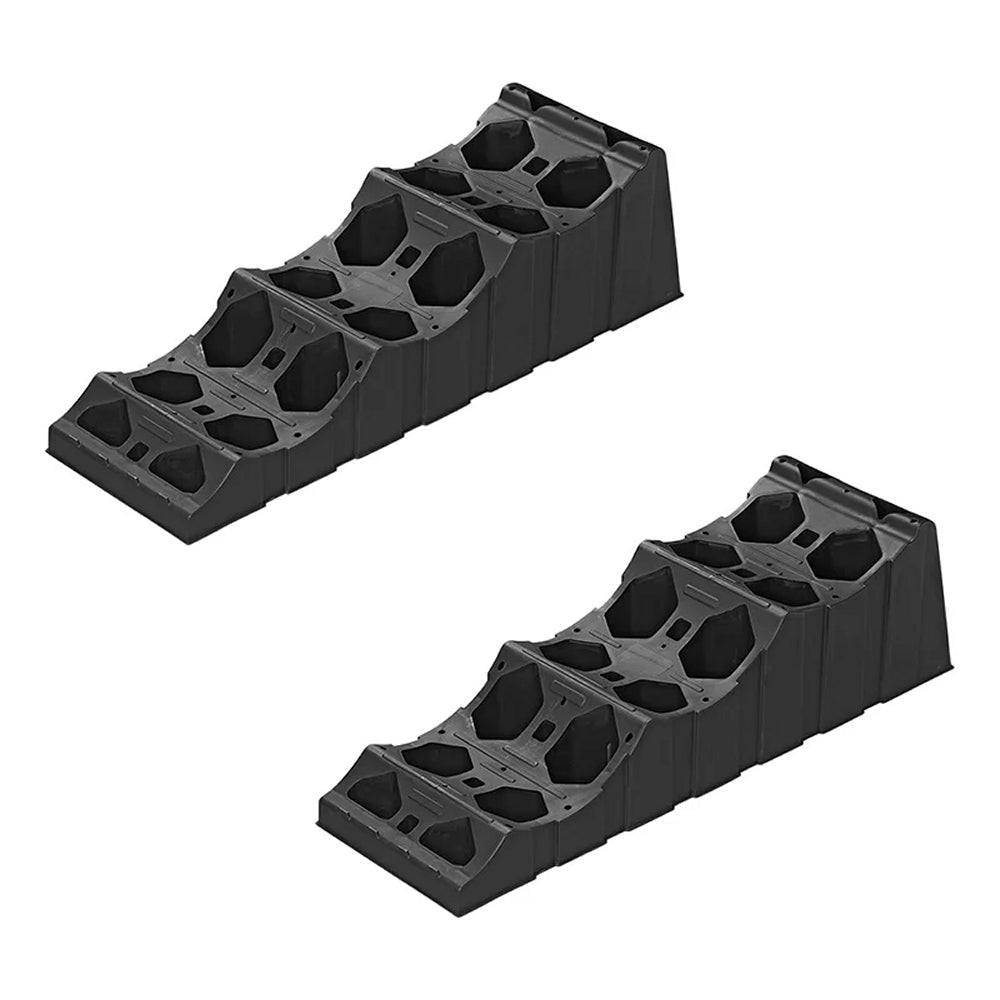 ProPlus 361566 2 Stück Ausgleichskeile XL Schwarz inklusive Aufbewahrungstasche