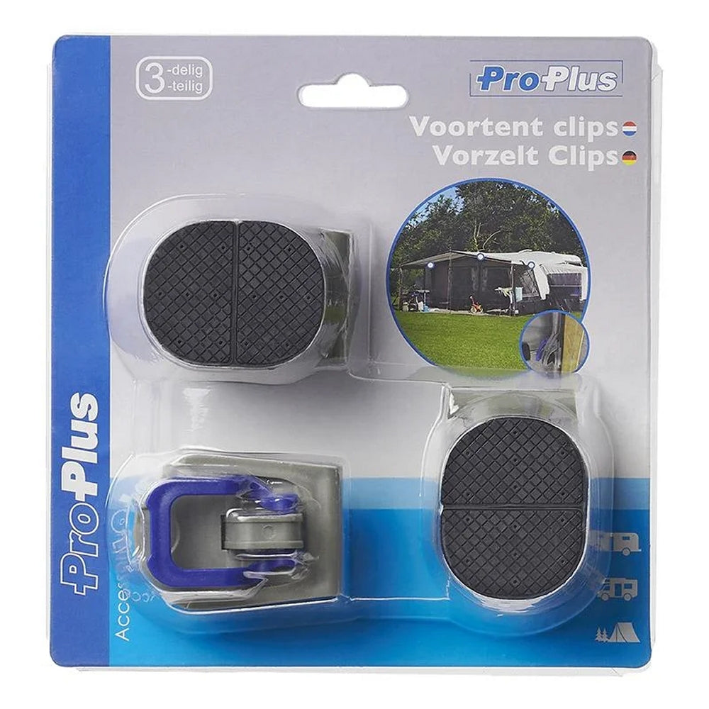 ProPlus 361735 Set 3 x Vorzelt Clips Modell 2 schraubenlos