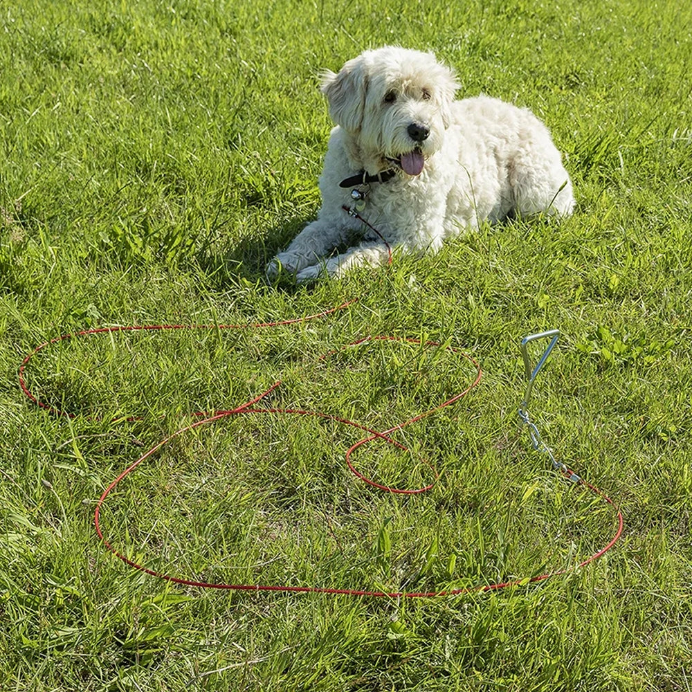 ProPlus 361857 Anlegespirale mit Kabelleine Erdhaken Grundanker Hunde Hundeleine