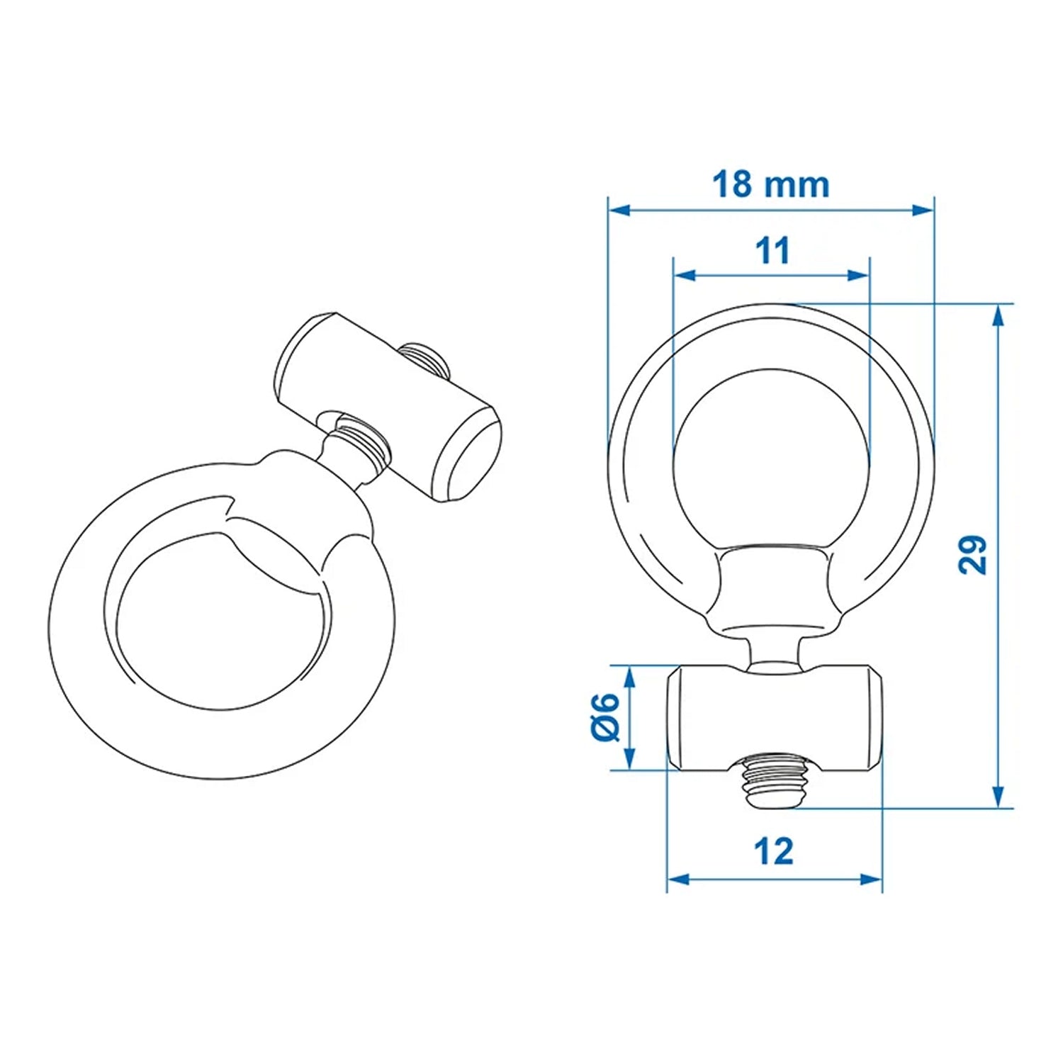 ProPlus 364256V02 2 Stück Endstopper für Kederschiene Ø6-9mm rostfreier Stahl