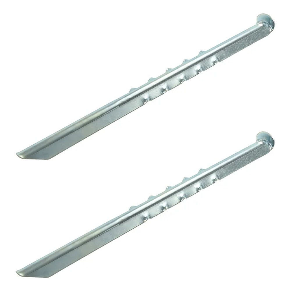 ProPlus 364628S Zelthering 40cm Metall geriffelt 2 Stück Zelt Zubehör