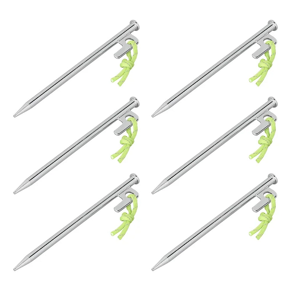 ProPlus 364662S 6 Stück Felsbodenheringe 20cm Verzinkter Stahl mit P-Haken Heavy Duty