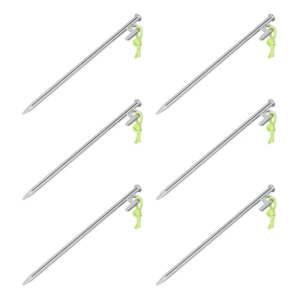 ProPlus 364662V01S 6 Stück Felsbodenheringe 30cm Verzinkter Stahl mit P-Haken Heavy Duty
