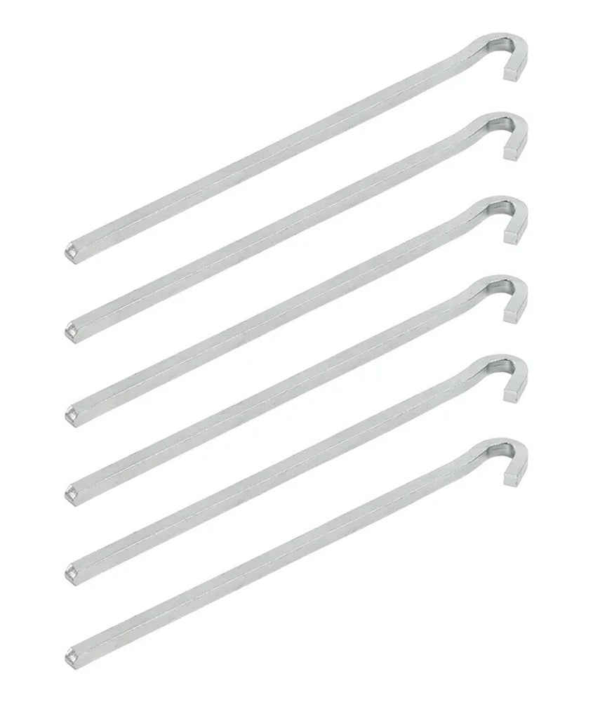 ProPlus 364665S Felsbodenhering 22cm Metall Viereckig 6 Stück Zelt Zubehör