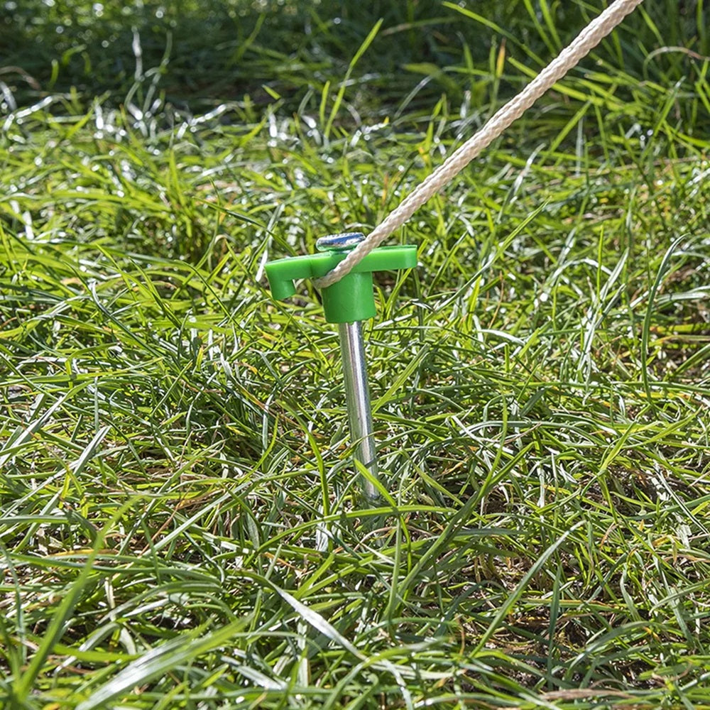 ProPlus 364675S Zelthering 25cm Metall mit Kunststoffhaken nachleuchtend 6 Stück