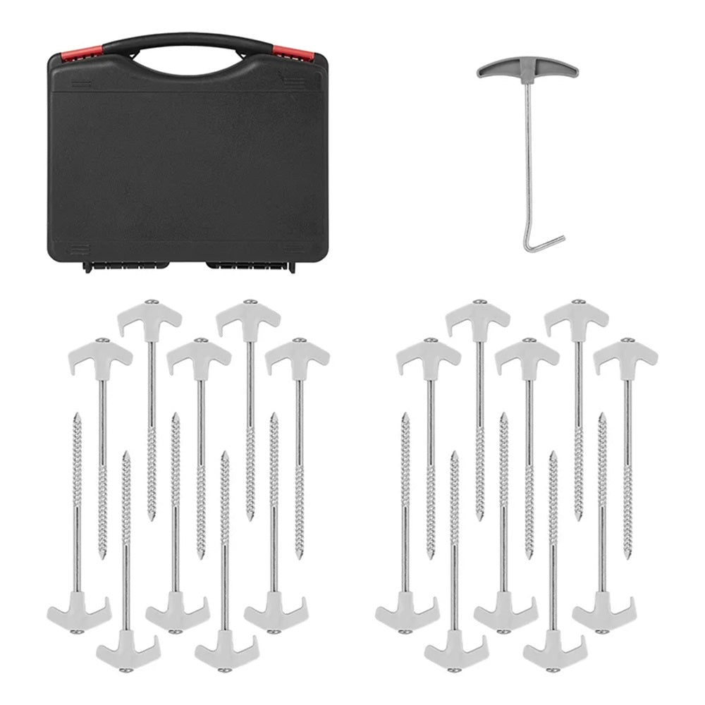 ProPlus 365014V05 Satz Zeltheringe 20cm Metall Heavy Duty mit Kunststoffhaken