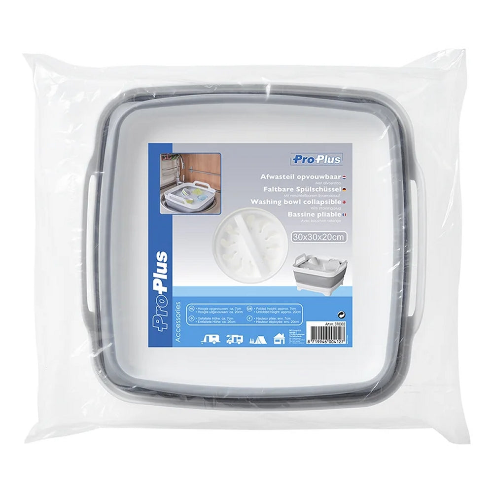 ProPlus 370302 Spülschüssel mit verschließbarem Bodenablauf faltbar Camping
