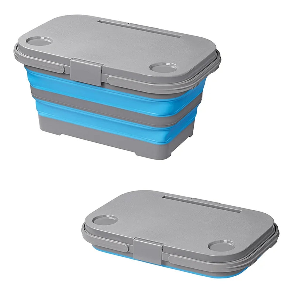 ProPlus 370315 Picknickkorb zusammenklappbar mit Deckel Campingkorb Klapptisch