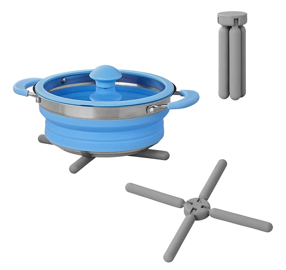 ProPlus 370332 Untersetzer faltbar Topfuntersetzer Silikon Camping