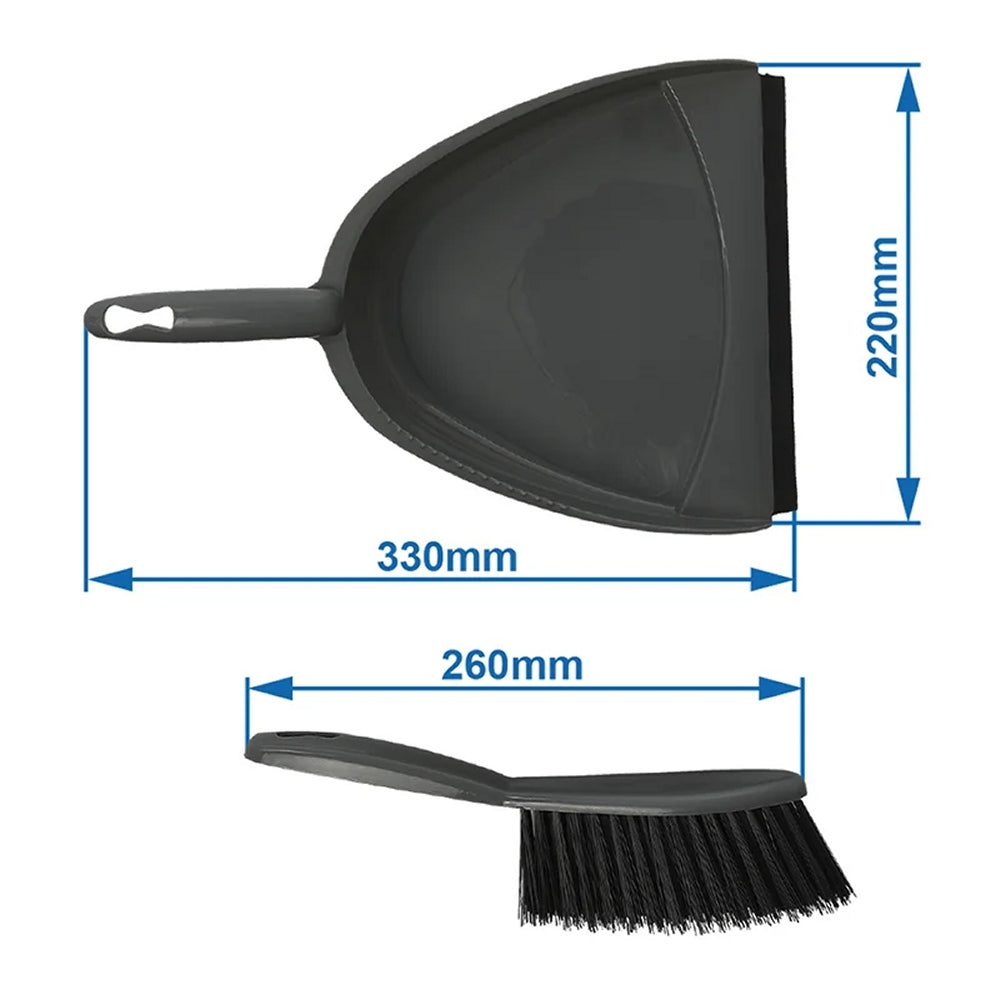 ProPlus 370394 Schaufel und Besen Kehrgarnitur Feger Kehrblech Camping Haushalt