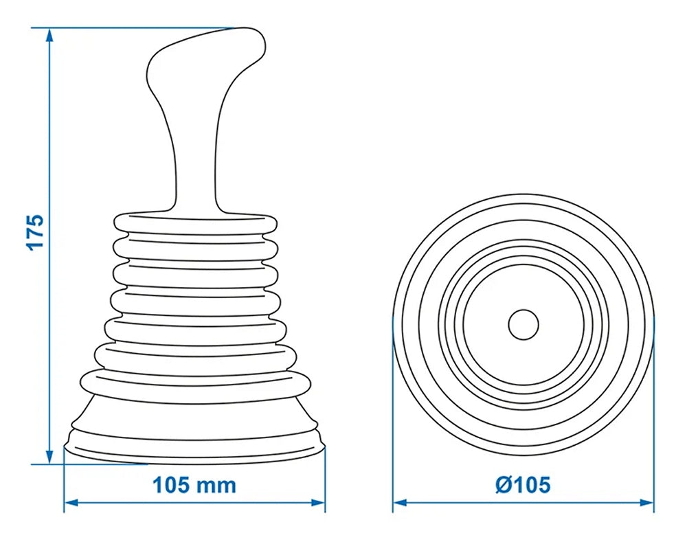 ProPlus 370419 Saugglocke kompakt Abfluss Waschbecken Camping