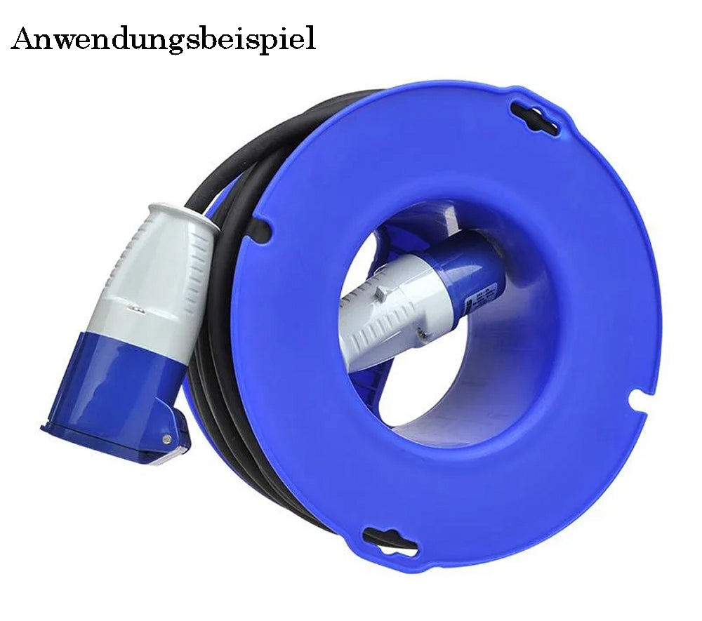 ProPlus 370553 Handkabeltrommel leer mit Griff für CEE Verlängerungskabel 