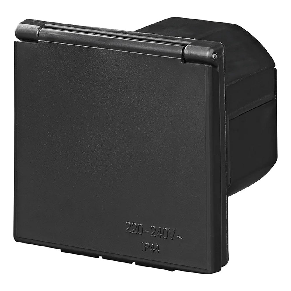 ProPlus 373504BK CEE Einspeisestecker Einbau eckig schwarz Einbaustecker