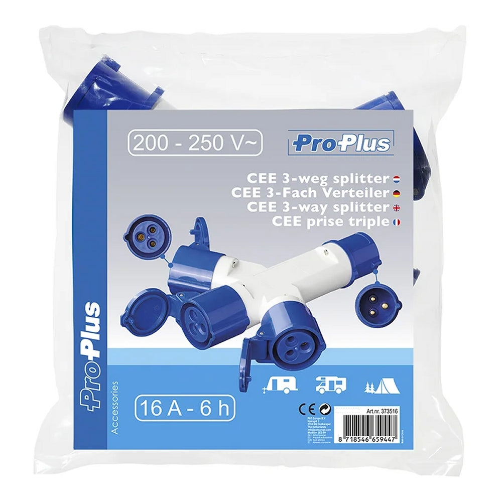 ProPlus 373516 CEE 3-fach Verteiler 16A Stromverteiler Splitter