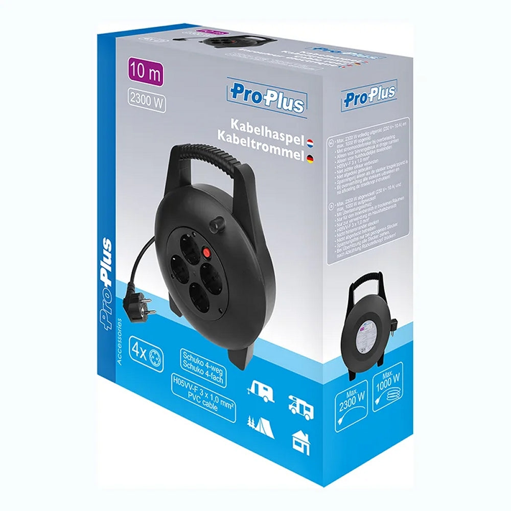 ProPlus 373840 Kabeltrommel Schuko 4 fach 10 Meter Kabel VDE