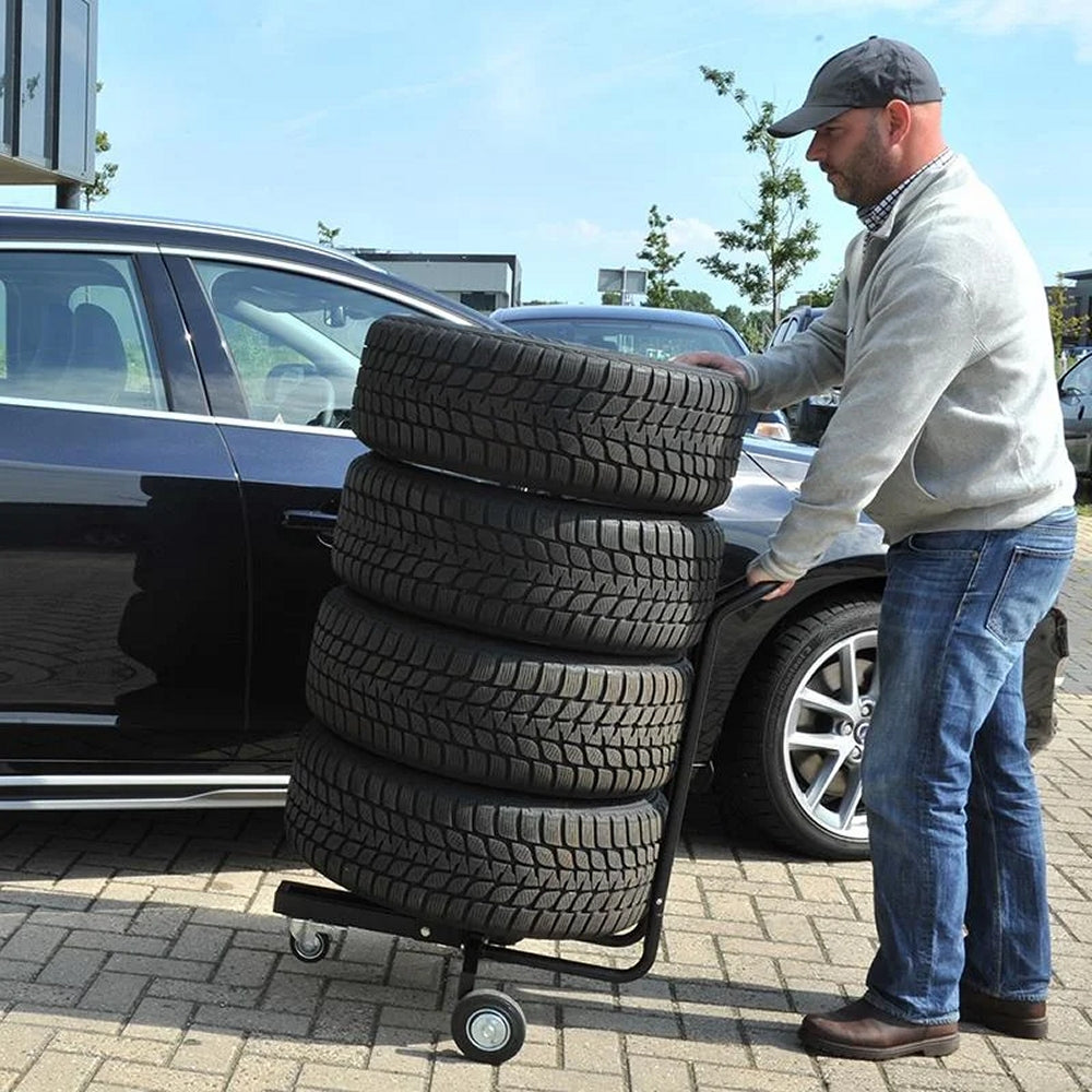 ProPlus 390062 Felgenständer fahrbar mit Handgriff für 4 Reifen Felgenbaum