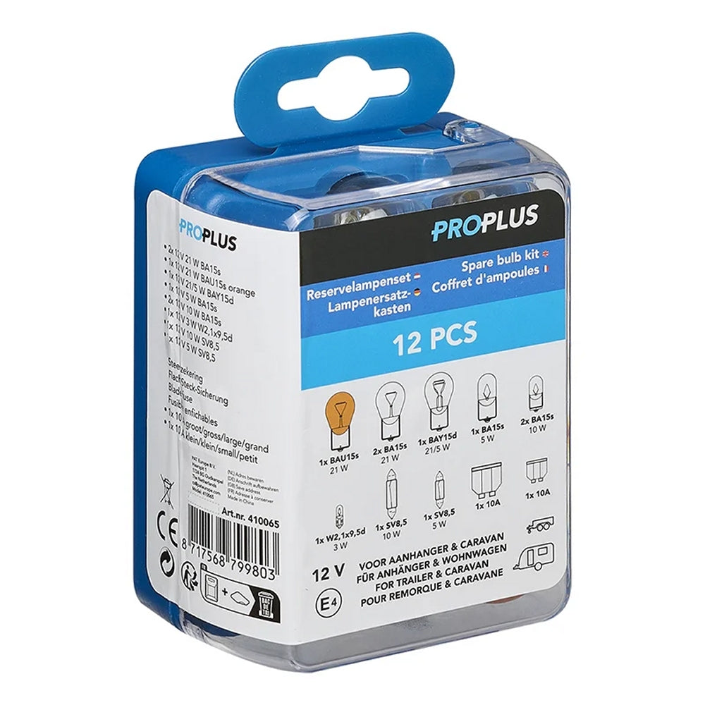 ProPlus 410065 Lampenersatzkasten für Anhänger & Wohnwagen 12 teilig