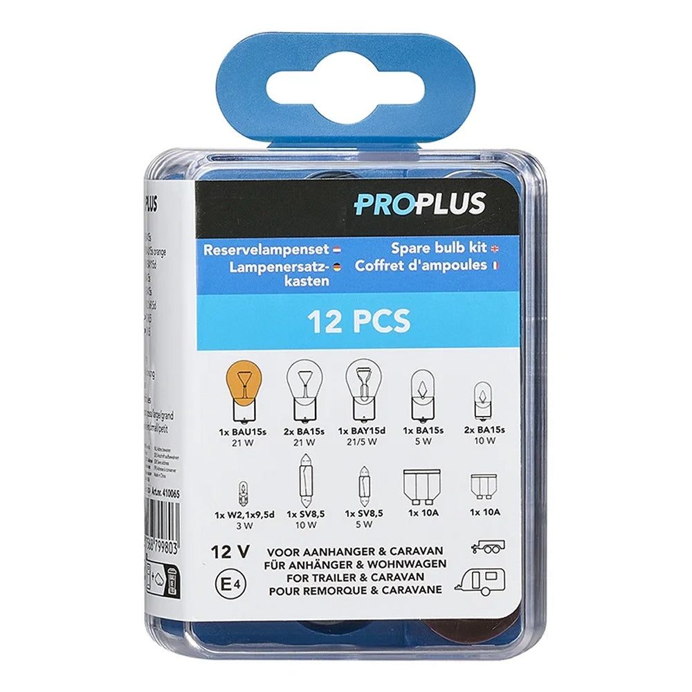 ProPlus 410065 Lampenersatzkasten für Anhänger & Wohnwagen 12 teilig