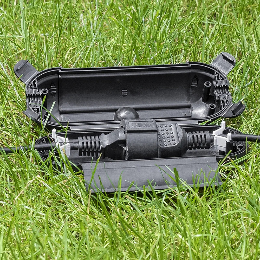 ProPlus 420352BK Sicherheitsbox SCHWARZ für SCHUKO Stecker Kabelbox für Garten & Camping