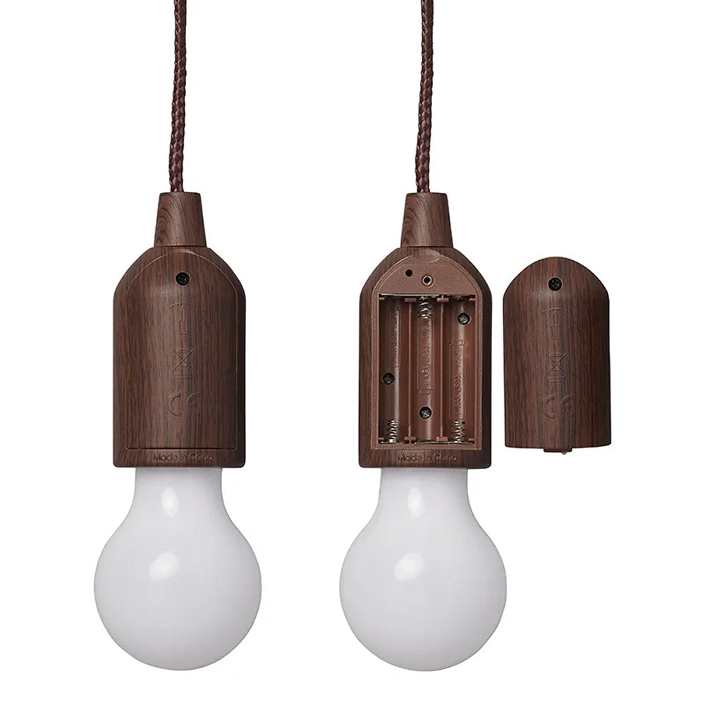 ProPlus 440317 Retrolampe Holzfassung mit Kordel 90cm Camping Caravan